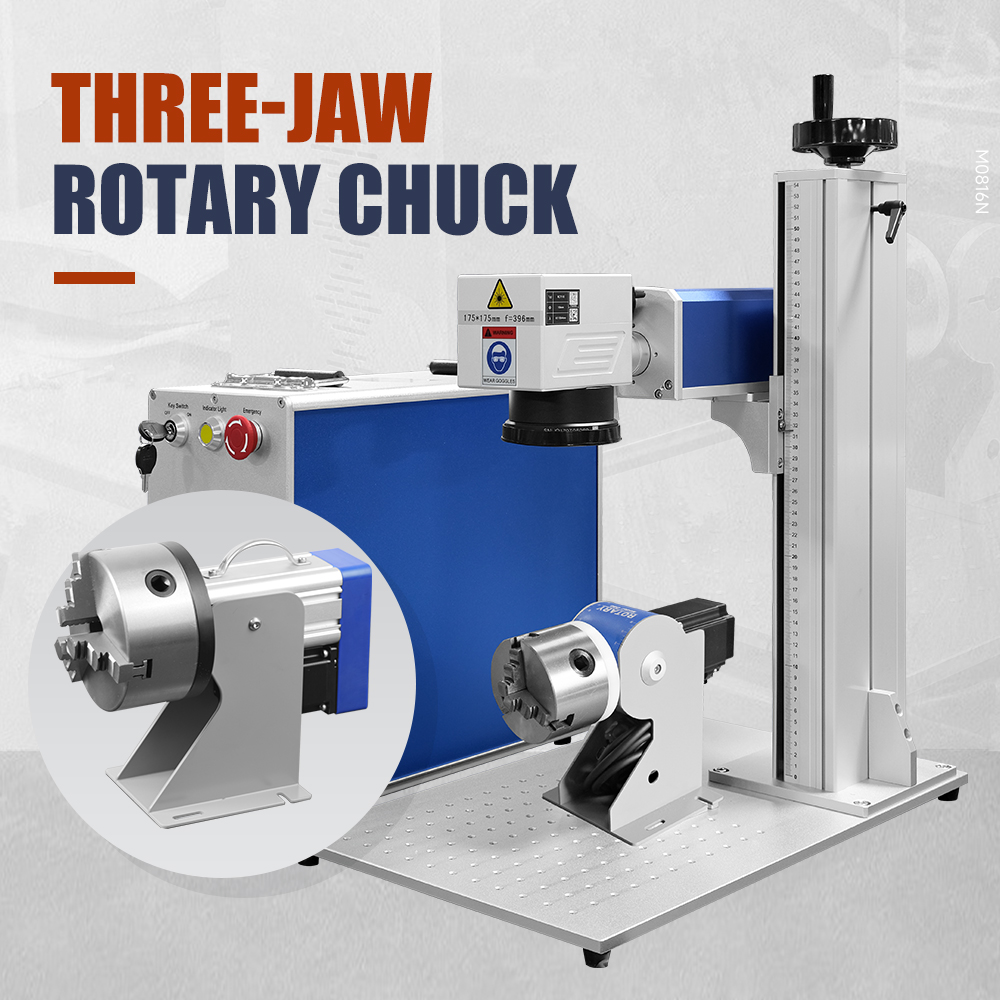 SFX D69 D80 D100 D125 Three-Jaw Rotary Chuck Rotary Axis for Fiber Laser Marking Machine